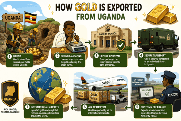 How Gold Is Exported from Uganda - Gold Export Process and International Shipping