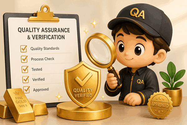 Quality Assurance and Verification for Gold Transactions
